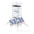 Double Width Mobile Aluminum Scaffolding With 135cm * 200cm , Movable Tower